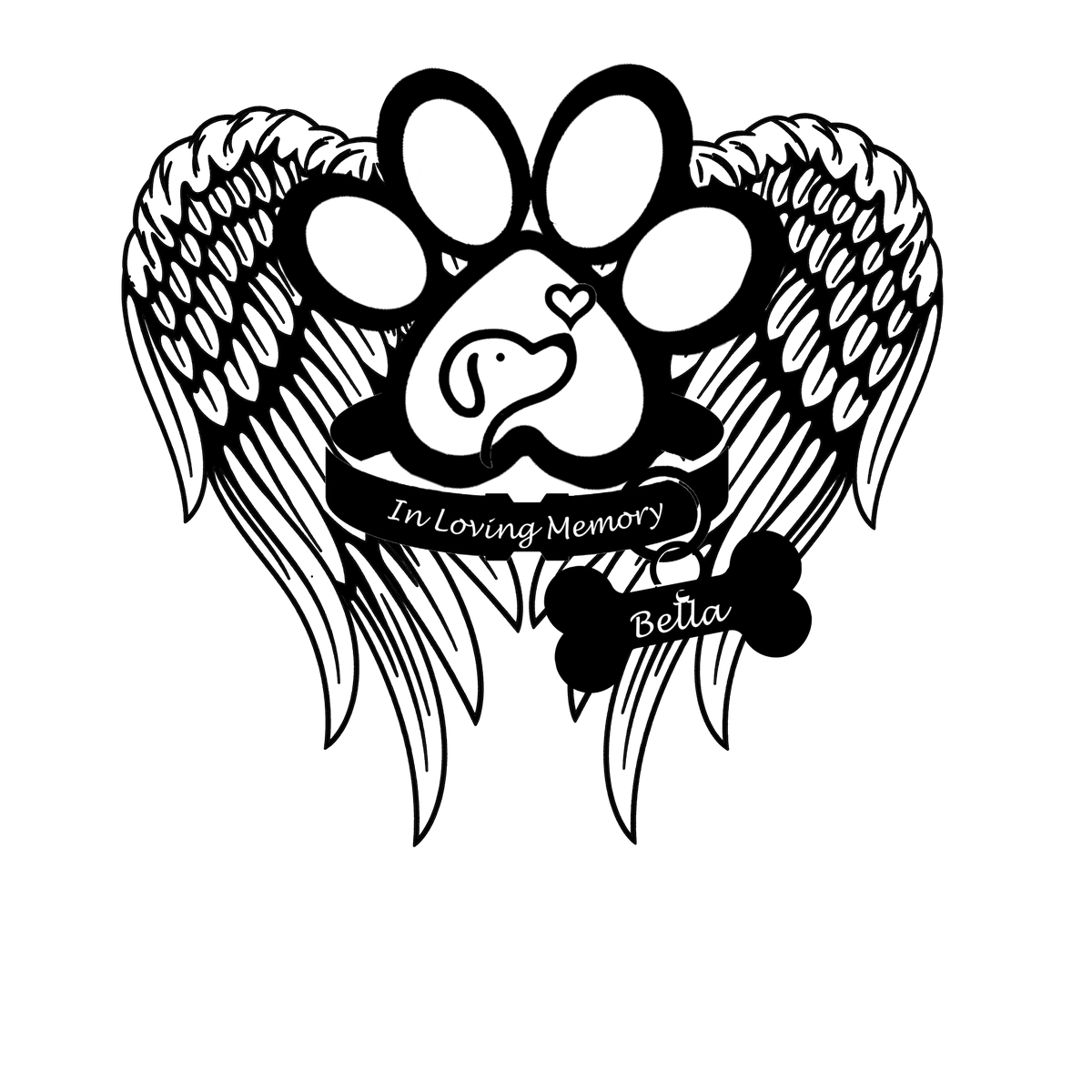 Personalized Cute Dogs Metal Wall Art Memorial Signs Pet Loss Gift