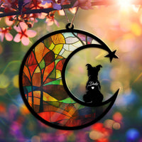 Suncatcher Ornament Boston Terrier Memorial, Dog Ornament Home Decor, Pet Loss Gift, Thoughtful Christmas Gift