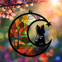 Suncatcher Ornament Yorkshire Terrier 2 Memorial, Dog Ornament Home Decor, Pet Loss Gift, Thoughtful Christmas Gift