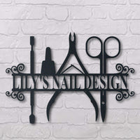 Thumbnail for Nail Salon Shop Name Metal Wall Art Idea For Wall Decoration Personalized