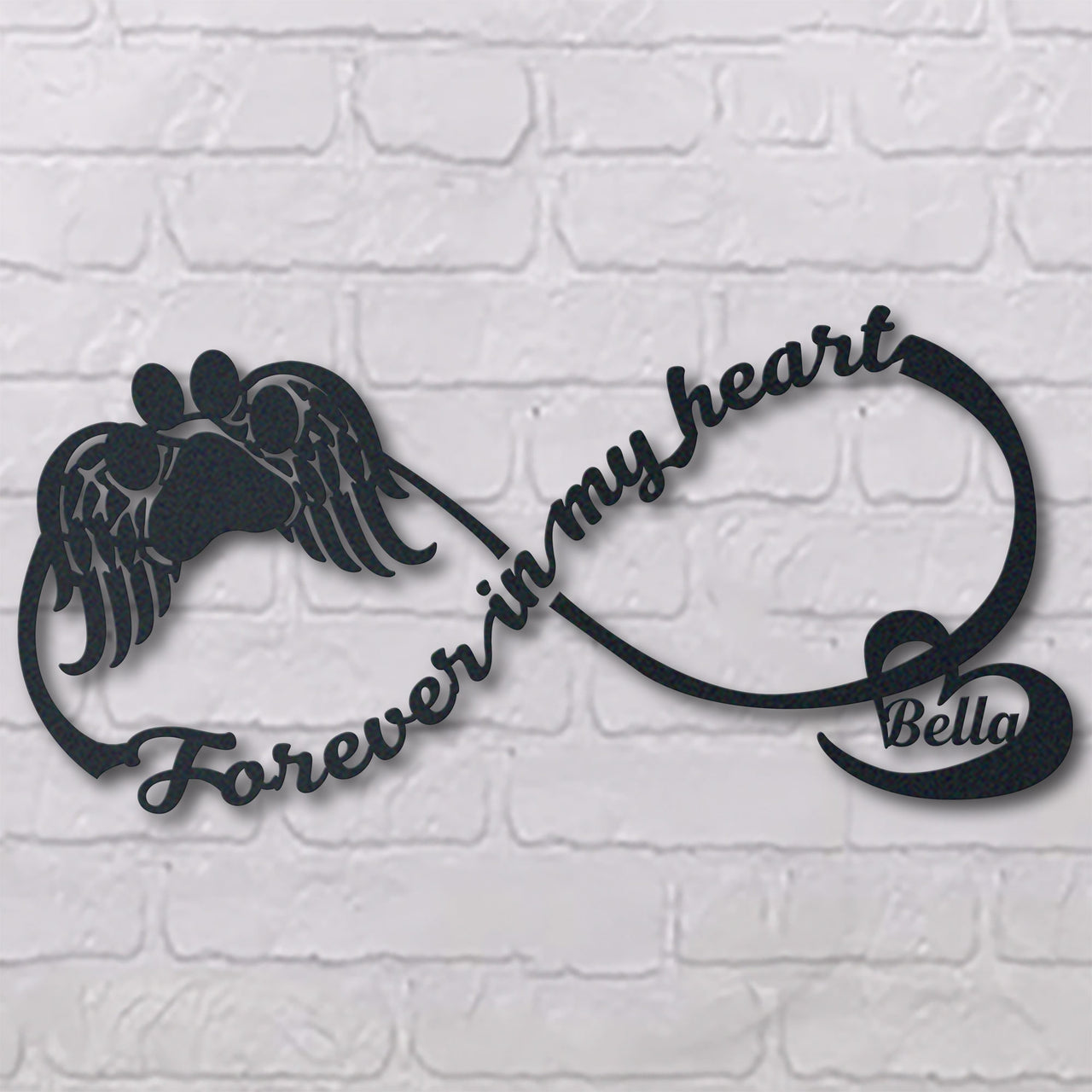 Dog Lovers Forever In My Heart Personalized Name Metal Wall Art