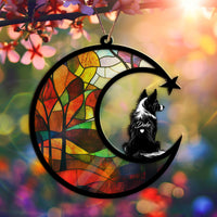 Suncatcher Ornament Border Collie Memorial, Dog Ornament Home Decor, Pet Loss Gift, Thoughtful Christmas Gift