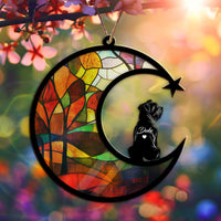 Suncatcher Ornament Giant Schnauzer Memorial, Dog Ornament Home Decor, Pet Loss Gift, Thoughtful Christmas Gift