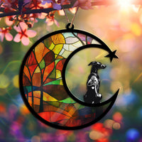 Suncatcher Ornament Greyhound Memorial, Dog Ornament Home Decor, Pet Loss Gift, Thoughtful Christmas Gift