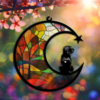 Suncatcher Ornament Irish Wolfhound Memorial, Dog Ornament Home Decor, Pet Loss Gift, Thoughtful Christmas Gift