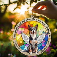 Suncatcher Ornament Australian Kelpie Sitting Memorial, Dog Ornament Home Decor, Pet Loss Gift, Thoughtful Christmas Gift