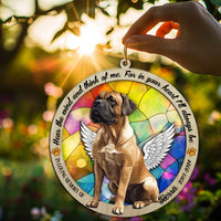 Suncatcher Ornament Boerboel Sitting Memorial, Dog Ornament Home Decor, Pet Loss Gift, Thoughtful Christmas Gift