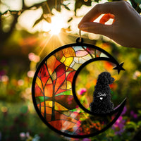 Suncatcher Ornament Bernedoodle Memorial, Dog Ornament Home Decor, Pet Loss Gift, Thoughtful Christmas Gift