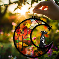Suncatcher Ornament Greyhound Memorial, Dog Ornament Home Decor, Pet Loss Gift, Thoughtful Christmas Gift