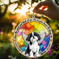 Suncatcher Ornament Shih Tzu Sitting Memorial, Dog Ornament Home Decor, Pet Loss Gift, Thoughtful Christmas Gift