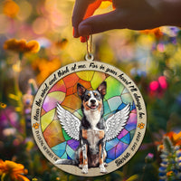 Suncatcher Ornament Australian Kelpie Sitting Memorial, Dog Ornament Home Decor, Pet Loss Gift, Thoughtful Christmas Gift
