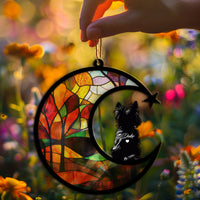 Suncatcher Ornament Yorkshire Terrier 2 Memorial, Dog Ornament Home Decor, Pet Loss Gift, Thoughtful Christmas Gift