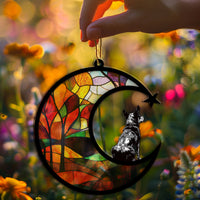 Suncatcher Ornament Blue Heeler Memorial, Dog Ornament Home Decor, Pet Loss Gift, Thoughtful Christmas Gift
