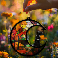 Suncatcher Ornament Labrador 2 Memorial, Dog Ornament Home Decor, Pet Loss Gift, Thoughtful Christmas Gift