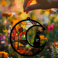 Suncatcher Ornament Pit Bull 3 Memorial, Dog Ornament Home Decor, Pet Loss Gift, Thoughtful Christmas Gift