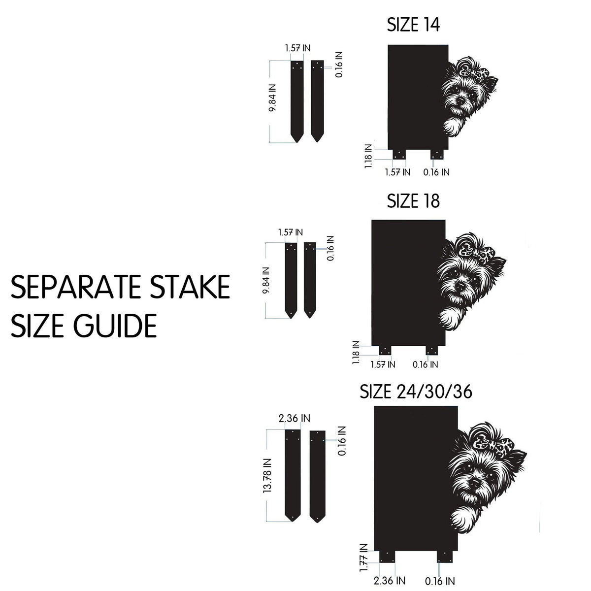 Separate Stake (Add-On Only) metal garden stake displayed outdoors in a yard