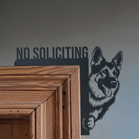Thumbnail for German Shepherd No Soliciting Metal Sign Door Corner Sign
