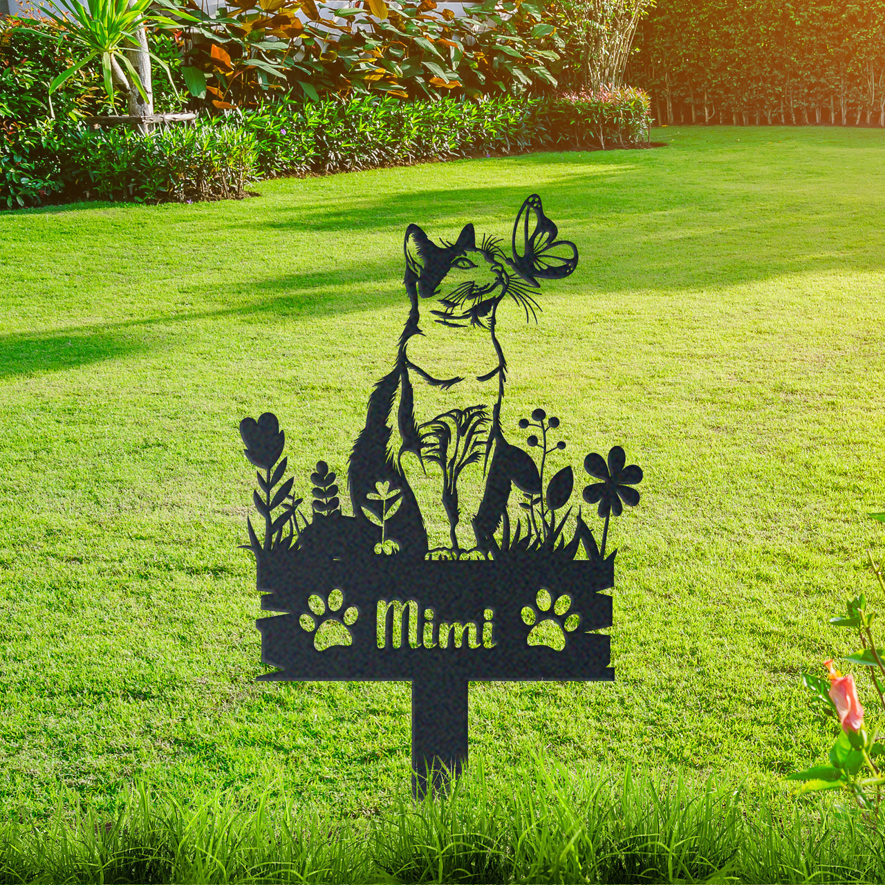 Custom Cat Metal Garden Stake Pet Memorial Signs Cat Loss Gift