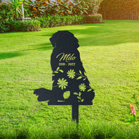 Thumbnail for Personalized Cute Saint Bernard Garden Stake Pet Memorial Signs Dog Loss Gift