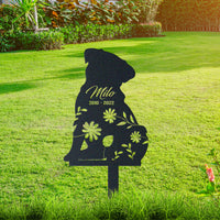 Thumbnail for Personalized Cute Pug Garden Stake Pet Memorial Signs Dog Loss Gift