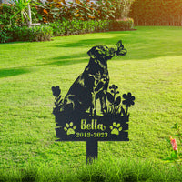 Personalized Garden Stake Gift for Labrador Retriever Memorial Pet Sympathy Signs Dog Loss Gift
