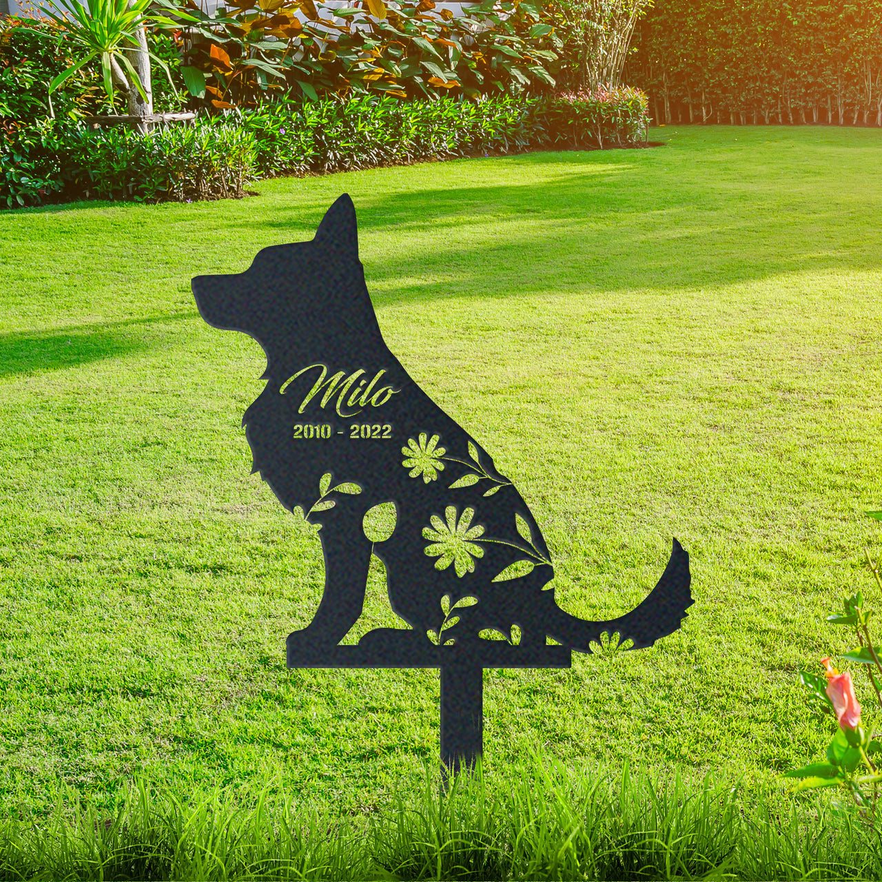 Personalized Cute Husky Garden Stake Pet Memorial Signs Dog Loss Gift