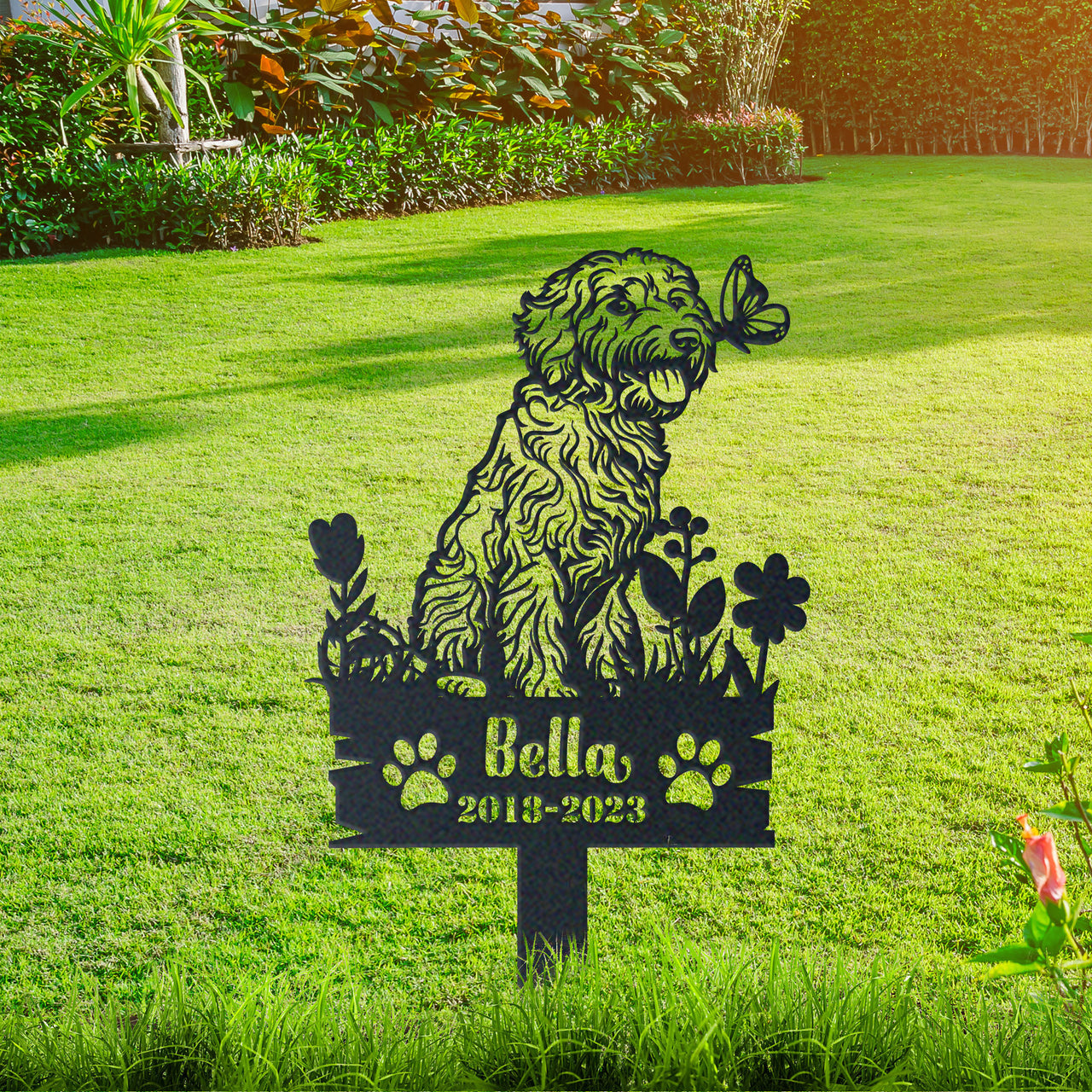 Personalized Garden Stake Gift for Goldendoodle Memorial Pet Sympathy Signs Dog Loss Gift