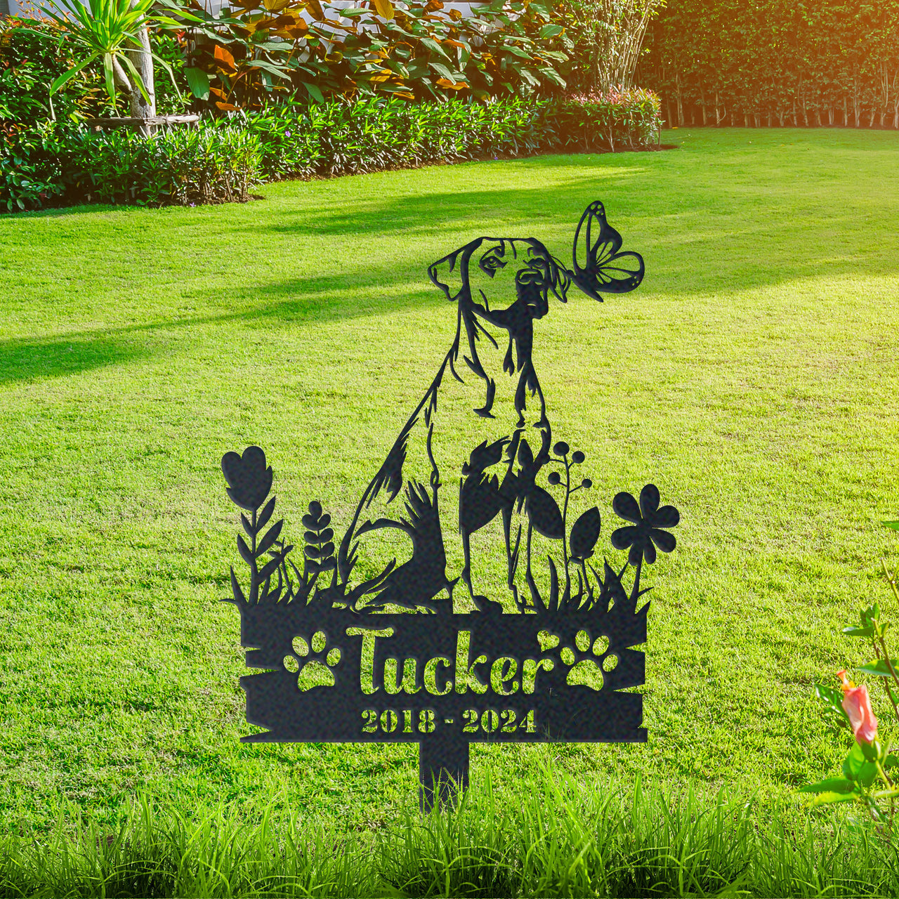 Personalized Garden Stake Gift for Black Mouth Cur Memorial Pet Sympathy Signs Dog Loss Gift