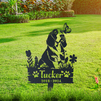 Personalized Garden Stake Gift for Basset Hound Memorial Pet Sympathy Signs Dog Loss Gift