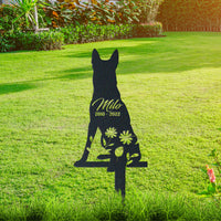 Thumbnail for Personalized Cute Belgian Malinois Garden Stake Pet Memorial Signs Pet Loss Gift