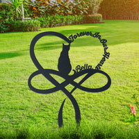 Thumbnail for Custom Cat Memorial Metal Garden Stake - Personalized Pet Tribute Marker for Outdoor Memorial
