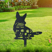 Thumbnail for Personalized Cute Corgi Garden Stake Pet Memorial Signs Pet Loss Gift