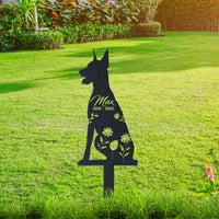 Personalized Cute Doberman Garden Stake Pet Memorial Signs Pet Loss Gift