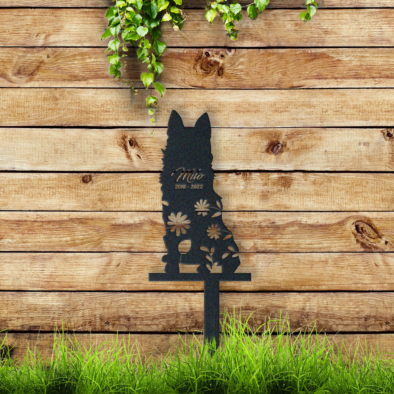 Personalized Cute Schipperke Memorial Garden Stake Dog Memorial  Signs Pet Loss Gift