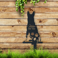 Thumbnail for Personalized Cute Belgian Malinois Garden Stake Pet Memorial Signs Pet Loss Gift