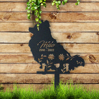 Thumbnail for Personalized Cute Pomeranian Garden Stake Pet Memorial Signs Pet Loss Gift