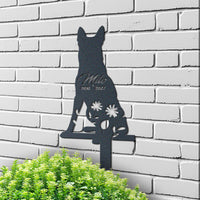 Thumbnail for Personalized Cute Belgian Malinois Garden Stake Pet Memorial Signs Pet Loss Gift
