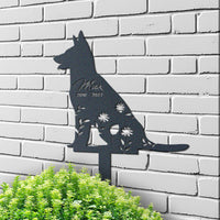 Thumbnail for Personalized Cute German Shepherd Garden Stake Pet Memorial Signs Pet Loss Gift