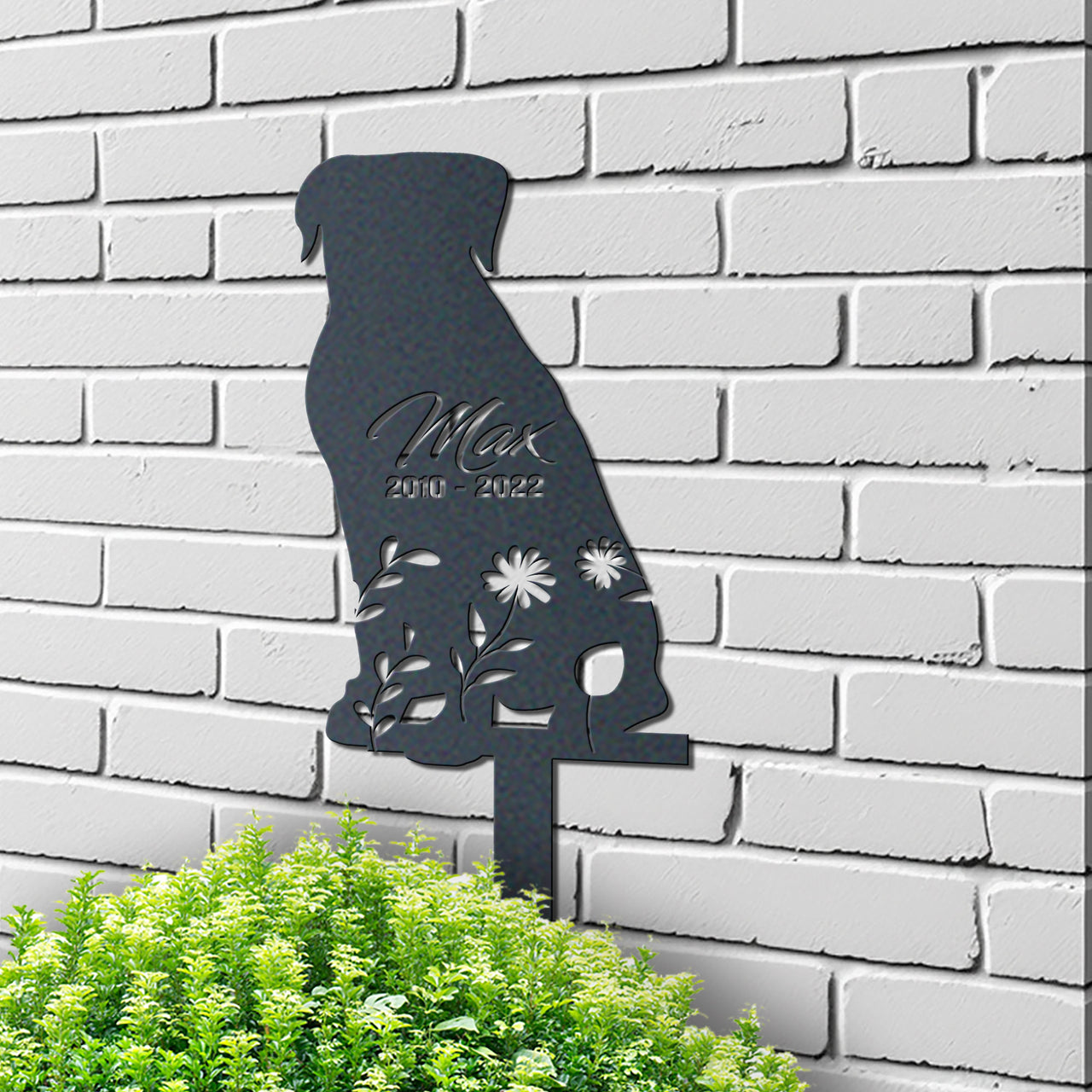 Personalized Cute Rottweiler Garden Stake Pet Memorial Signs Pet Loss Gift