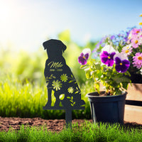 Thumbnail for Personalized Cute Labrador Retriever Garden Stake Pet Memorial Signs Dog Loss Gift