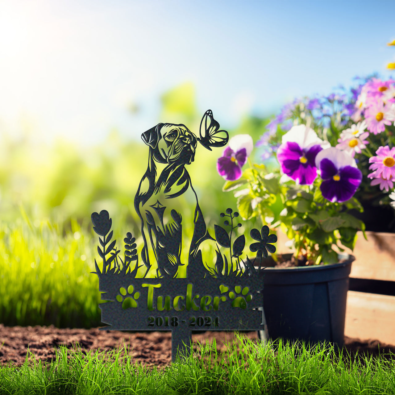 Personalized Garden Stake Gift for Bullmastiff Memorial Pet Sympathy Signs Dog Loss Gift