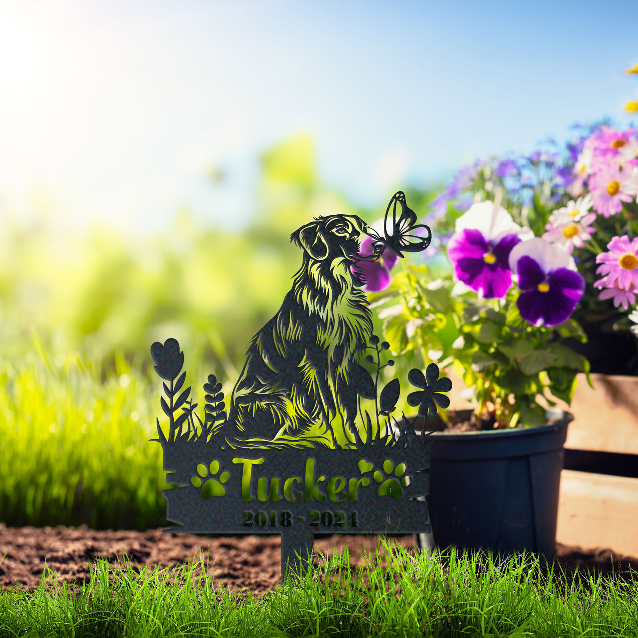 Personalized Garden Stake Gift for Borzoi Memorial Pet Sympathy Signs Dog Loss Gift