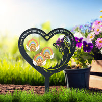 Engraved Pet Memorial Garden Stake with Acrylic Ornaments, Custom Tribute for Lost Pets, Bereavement Gift