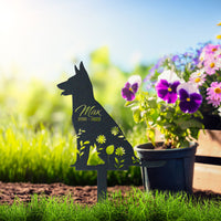 Thumbnail for Personalized Cute German Shepherd Garden Stake Pet Memorial Signs Pet Loss Gift