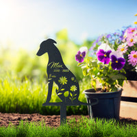 Thumbnail for Personalized Cute Greyhound Garden Stake Pet Memorial Signs Pet Loss Gift