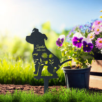 Personalized Cute Pit Bull Garden Stake Pet Memorial Signs Pet Loss Gift