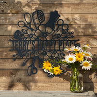 Sewing Lovers Happy Place Metal Sign Name Idea For Wall Decoration Personalized 3