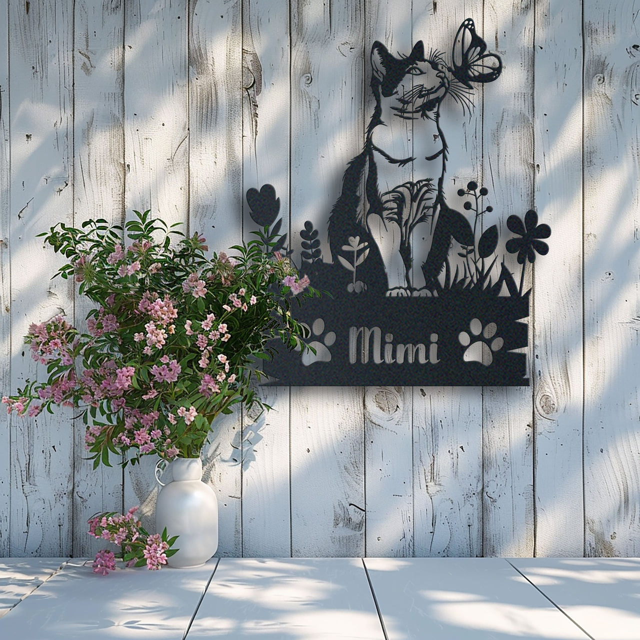 Custom Cat Metal Wall Art Pet Memorial Signs Cat Loss Gift