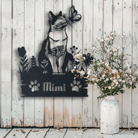 Thumbnail for Custom Cat Metal Wall Art Pet Memorial Signs Cat Loss Gift