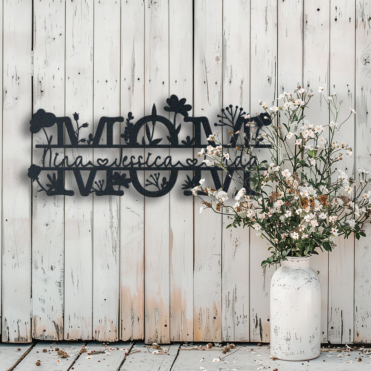 Mom Metal Sign Family Custom Metal Sign Mom And Children Name Idea For Mother's Day G